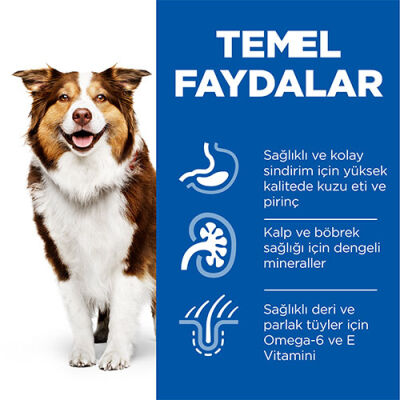 Hill’s SCIENCE PLAN Mature Adult 7+ Medium Lamb & Rice Orta Irk Kuzulu Yaşlı Köpek Maması 2,5 Kg - 3