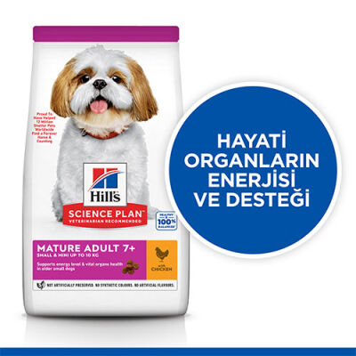 Hill’s SCIENCE PLAN Mature Adult 7+ Small & Mini Chicken Küçük Irk Tavuklu Yaşlı Köpek Maması 1,5 Kg - 2
