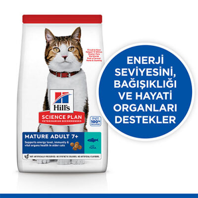Hill’s SCIENCE PLAN Mature Adult 7+ Ton Balıklı Yaşlı Kedi Maması 1,5 Kg - 2