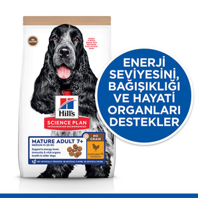 Hill’s SCIENCE PLAN No Grain Mature Adult 7+ Chicken Tavuklu Tahılsız Yaşlı Köpek Maması 2,5 Kg - 2