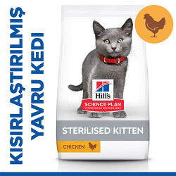 Hill’s SCIENCE PLAN Sterilised Kitten Tavuklu Kısırlaştırılmış Yavru Kedi Maması 3 Kg - Hill's Science Plan