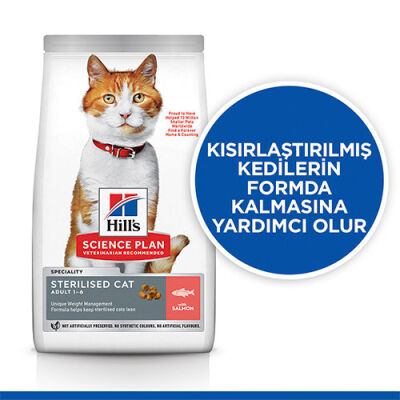 Hill’s SCIENCE PLAN Sterilised Somon Balıklı Kısırlaştırılmış Kedi Maması 10 Kg - 2