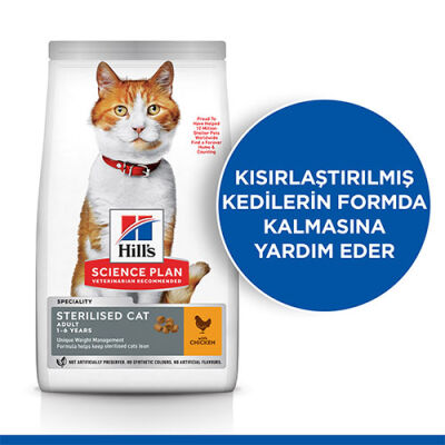 Hill’s SCIENCE PLAN Sterilised Tavuklu Kısırlaştırılmış Kedi Maması 10 Kg - 2