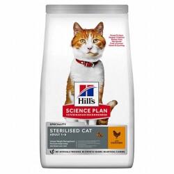 Hill’s SCIENCE PLAN Sterilised Tavuklu Kısırlaştırılmış Kedi Maması 8+2 Kg Bonus Paket - Hill's Science Plan