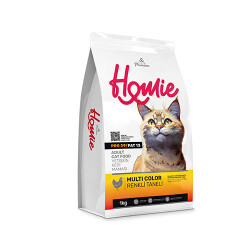 Homie Multi Color Renkli Taneli Tavuklu Yetişkin Kedi Maması 1 Kg - Homie