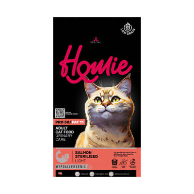 Homie Somonlu Düşük Tahıllı Kısırlaştırılmış Kedi Maması 12 Kg - 1
