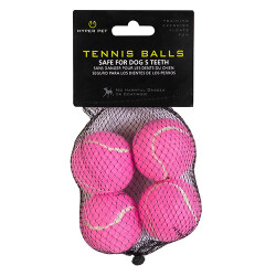 Hyper Pet 4'lü Pembe Tenis Topu Küçük Boy 4,5 Cm - Hyper Pet