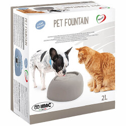 İmac Pet Fountain Kedi ve Köpek Otomatik Su Kabı 2 Lt Gri - İmac