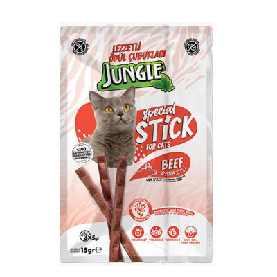 Jungle Sticks Dana Etli Kedi Ödül Çubuğu 3x5 Gr - 1