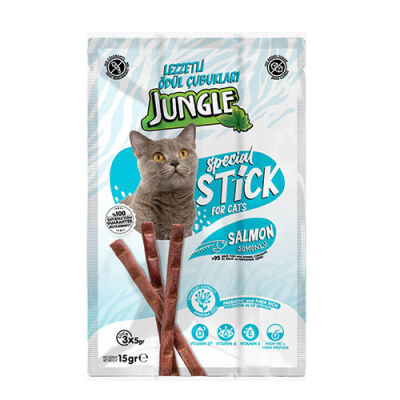 Jungle Sticks Somonlu Kedi Ödül Çubuğu 3x5 Gr - 1
