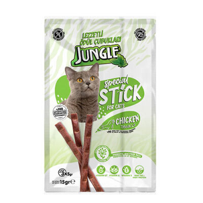 Jungle Sticks Tavuklu Kedi Ödül Çubuğu 3x5 Gr - 1