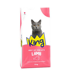 King Kuzulu ve Pirinçli Yetişkin Kedi Maması 15 Kg - King