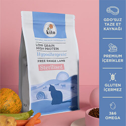 Kito Doğal Besi Kuzu Etli Kısır Kedi Maması 2 Kg - Kito