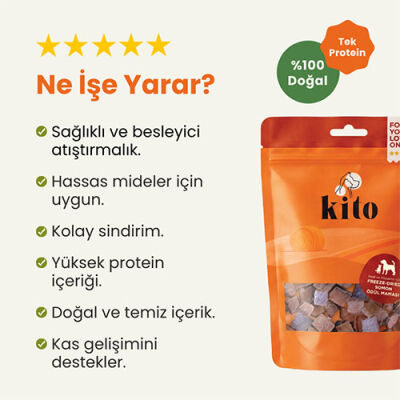 Kito Dondurularak Kurutulmuş Somonlu Köpek Ödülü 30 Gr - 2