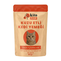 Kito Fresh Kuzu Etli Hipoalerjenik Taze Kedi Yemeği 80 Gr - Kito