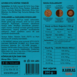 Kito Fresh Levrek Etli Hipoalerjenik Taze Köpek Yemeği 250 Gr - 3