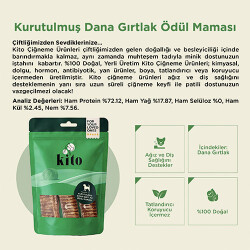 Kito Kurutulmuş Dana Gırtlak Köpek Ödülü 100 Gr - 3