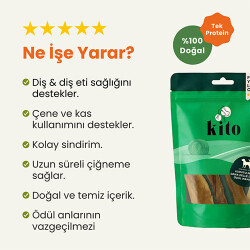 Kito Kurutulmuş Dana Kelle Derisi Köpek Ödülü 100 Gr - 2