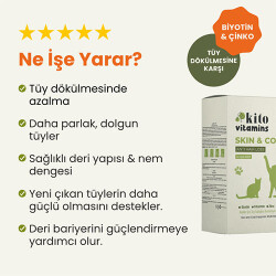 Kito Skin Coat Tüy Sağlığını Destekleyici Kedi Multivitamini 50 ml - 2