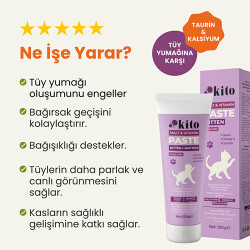 Kito Tüy Yumağı Önleyici Yavru Kedi Malt Macunu ve Multivitamin Paste 100 gr - 2