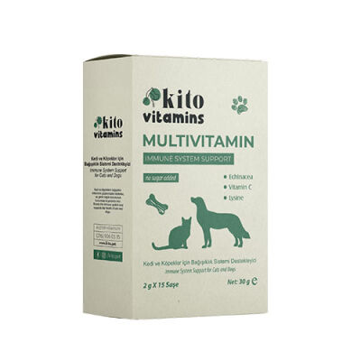 Kito Vitamins Bağışıklık Sistemi Destekleyici Kedi ve Köpek Multivitamini 2x15 Gr - 1