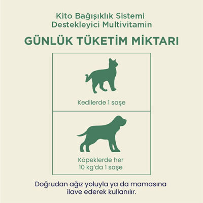 Kito Vitamins Bağışıklık Sistemi Destekleyici Kedi ve Köpek Multivitamini 2x15 Gr - 3
