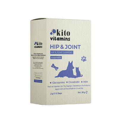 Kito Vitamins Hip & Joint Kedi ve Köpek Eklem Destekleyici Multivitamini 2x15 Gr - 1
