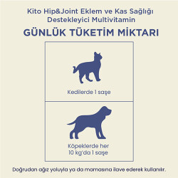 Kito Vitamins Hip & Joint Kedi ve Köpek Eklem Destekleyici Multivitamini 2x15 Gr - 3