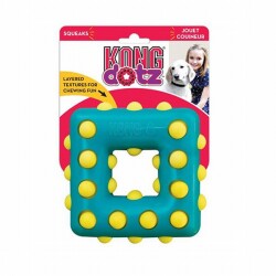 Kong Dotz Kauçuk Kare Köpek Oyuncağı 10 Cm Small - Kong