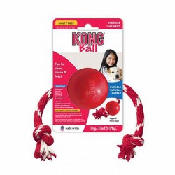 Kong İpli Kauçuk Top Köpek Oyuncağı Small 6,5 Cm - KONG