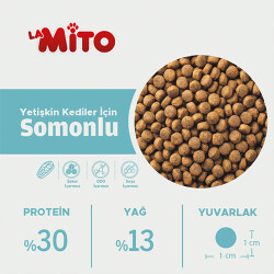 La Mito Somonlu Yetişkin Kedi Maması 15 kg - 2