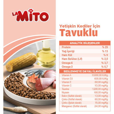 La Mito Tavuklu Yetişkin Kedi Maması 1 Kg - 2
