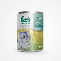 Leos Ton Balıklı Parça Etli Soslu Yetişkin Kedi Konservesi 12 Adet 400 Gr - Leos