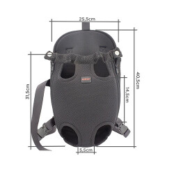 Lepus Ana Kucağı Space Köpek Taşıma Çantası Siyah Medium - 2