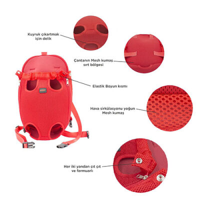 Lepus Ana Kucağı Space Köpek Taşıma Çantası Siyah Medium - 3
