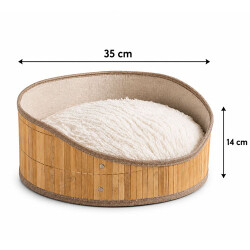 Lepus Bambu Küçük Irk Köpek ve Kedi Yatağı 35x14 Cm - 2