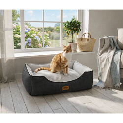 Lepus Dolce Premium Kedi ve Köpek Yatağı Antrasit Large - 3
