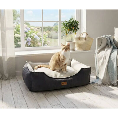 Lepus Dolce Premium Kedi ve Köpek Yatağı Gri Medium - 2