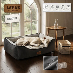 Lepus Dolce Premium Kedi ve Köpek Yatağı Gri Medium - 3