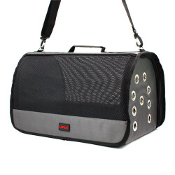 Lepus Kedi Köpek Çantası Mesh Bag Gri 28x45x28 Cm - Lepus