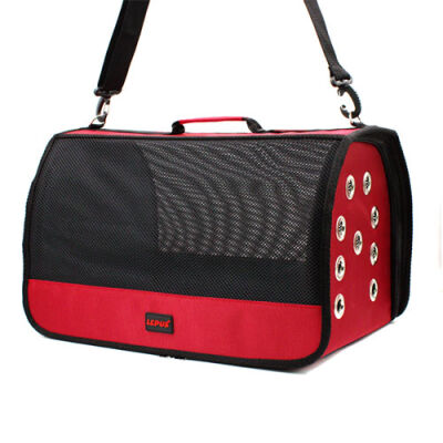 Lepus Kedi Köpek Çantası Mesh Bag Kırmızı 28x45x28 Cm - 1