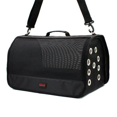 Lepus Kedi Köpek Çantası Mesh Bag Siyah 28x45x28 Cm - 1