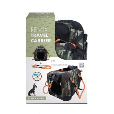 M-Pets 2in1 Remix Omuz Kemerli Kedi ve Küçük Irk Köpek Taşıma Çantası Kamuflaj 41x28x28 Cm - 2