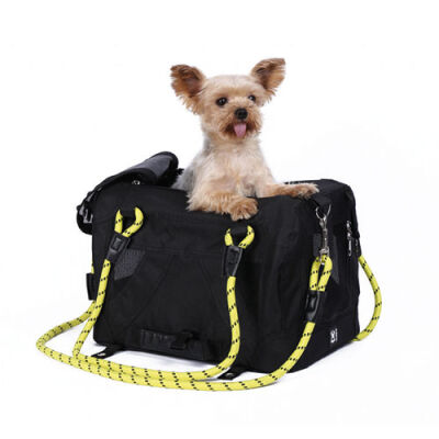 M-Pets 2in1 Remix Omuz Kemerli Kedi ve Küçük Irk Köpek Taşıma Çantası Sarı Siyah 41x28x28 Cm - 3
