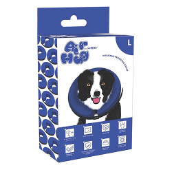 M-Pets Air Hug Şişirilebilir Köpek Koruyucu Yakalık Large 33x42 Cm - M-Pets