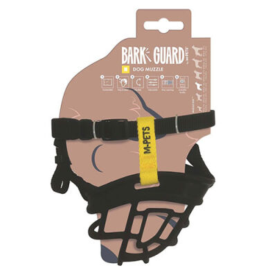 M-Pets Bark Guard Köpek Ağızlığı Sarı Siyah Medium 16x13x7 Cm - 1