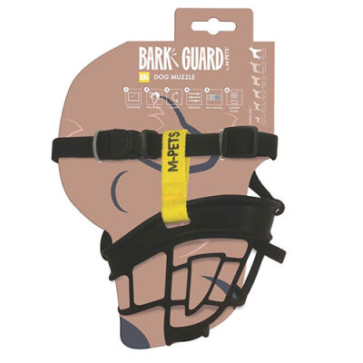 M-Pets Bark Guard Köpek Ağızlığı Sarı Siyah XXL 22x19x9 Cm - 1