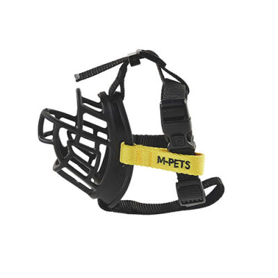 M-Pets Bark Guard Köpek Ağızlığı Sarı Siyah XXL 22x19x9 Cm - 3
