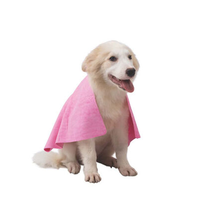 M-Pets Bathtime Hızlı Kuruyan Kedi ve Köpek Havlusu Pembe 64x43 Cm - 3