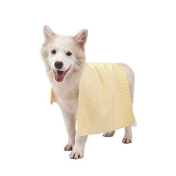 M-Pets Bathtime Hızlı Kuruyan Kedi ve Köpek Havlusu Sarı 64x43 Cm - 3